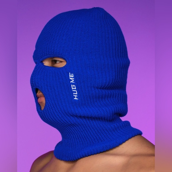 Trance hug me blue ski mask rave wonderland beanie - Picture 2 of 6